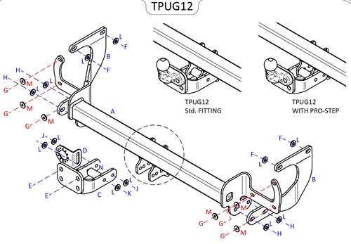 Towtrust fixed flange towbar - towtrust,
