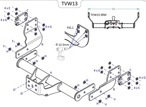 Towtrust fixed flange neck - flange,